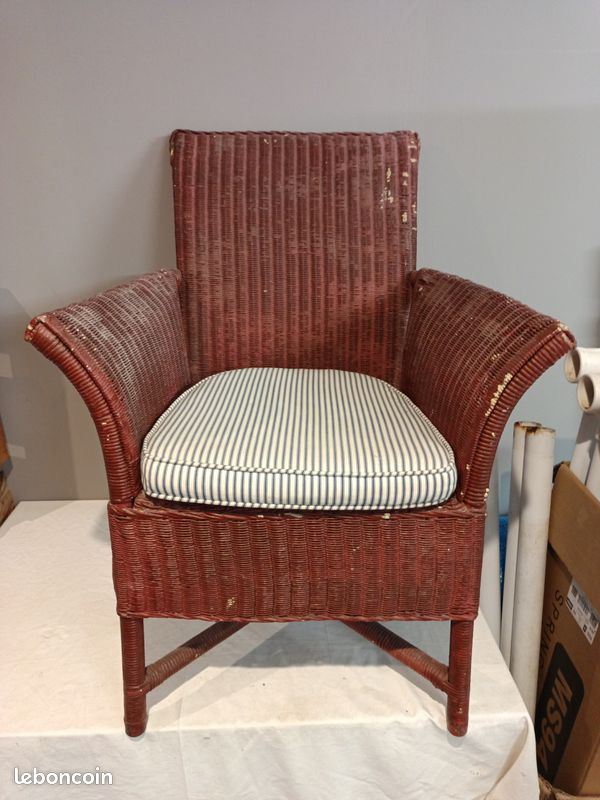 Fauteuil ancien rotin (image 1)