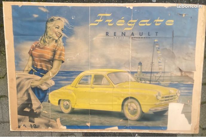 Affiche Technique Renault Frégate - Poster Original - Occasion - Collection Automobile