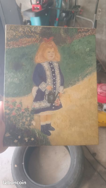 Reproduction à l'huile peinture d'Auguste Renoir - La Petite Fille à l'arrosoir (image 1)