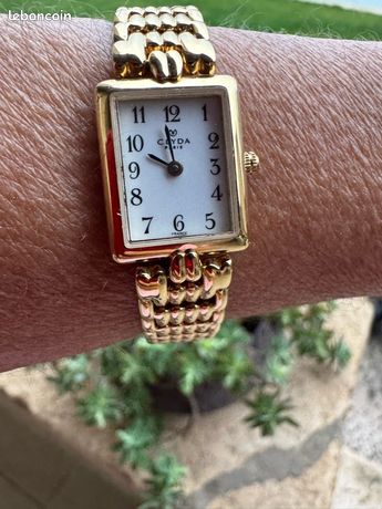 Montre Clyda Paris Plaqué Or - À Réviser Ou Pour Pièces, Taille 9-16", Très Bon état Occasion