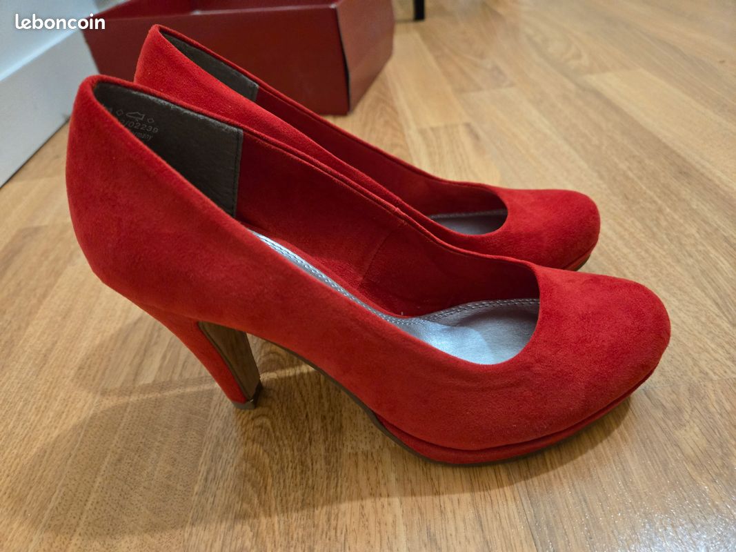 Chaussures à talons hauts rouges Marco Tozzi (image 2)