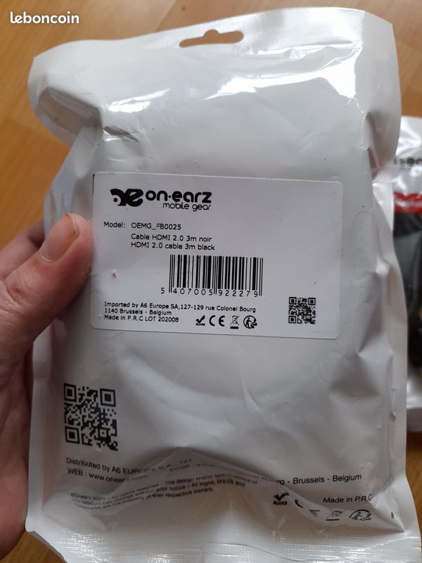 Câble HDMI 2.0 - 3 m Noir x2 (image 3)