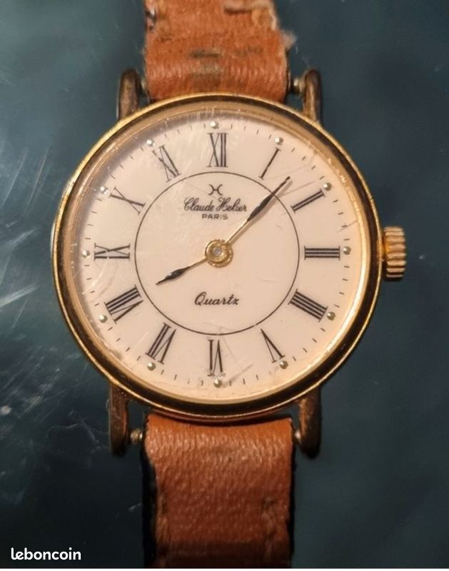 Montre HELIA Quartz Dorée - Dimensions 20x41 Mm, Pile Neuve, Vintage Années 60/70, Occasion