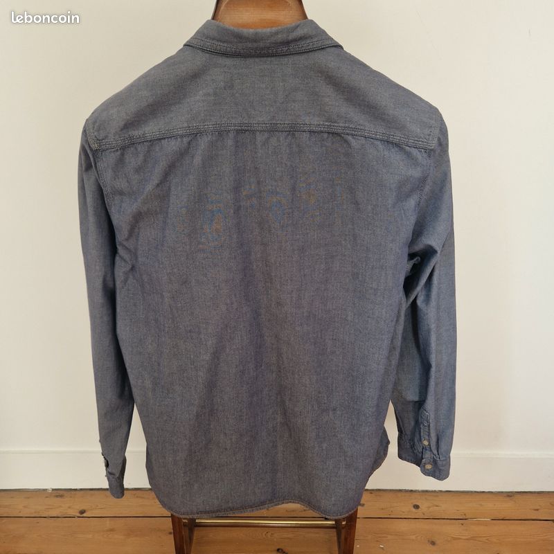 Chemise homme XXL en jean Tibet 100% coton (image 3)