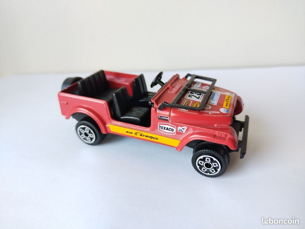 Rare Majorette 3016 Jeep CJ7 Renegade, édition Spéciale Paris-Dakar 1988, échelle 1/32 (occasion)