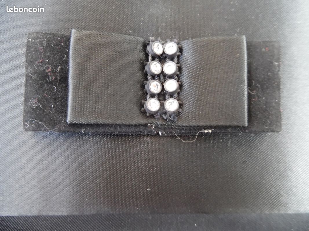 Pochette Cérémonie satin noir (image 4)