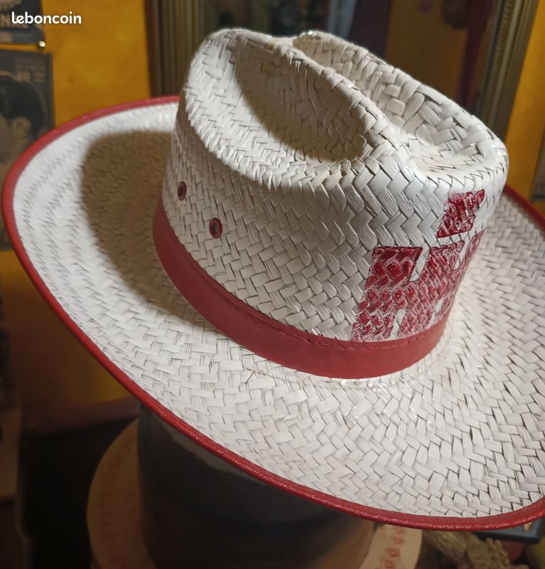 TOSSPER Chapeau Paille Homme Style Rétro Cow-Boy - Chapeau Été Plage Tissé