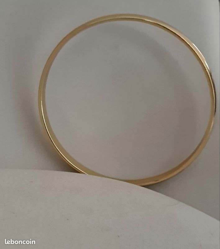 Jonc doré en acier inoxydable, diamètre 6.5 cm (image 2)