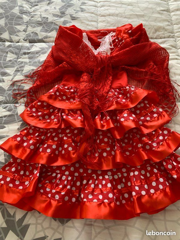 Robe Espagnole Fille Miranda Taille 4 Ans - Occasion Très Bon état