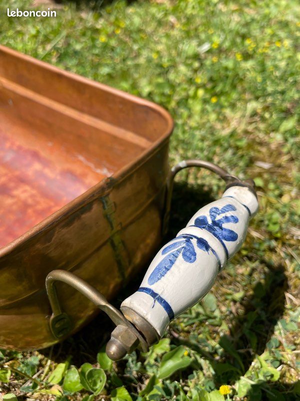 Ancienne jardinière en cuivre martelé (image 2)