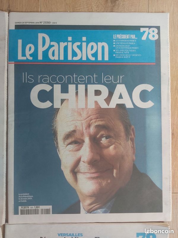Lot de journaux Jacques Chirac 2019 (image 3)