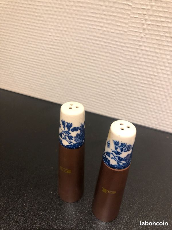 Salière et poivrière Vintage en céramique (image 2)
