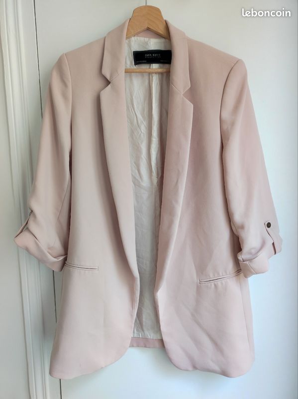 Veste rose poudré Zara (image 1)