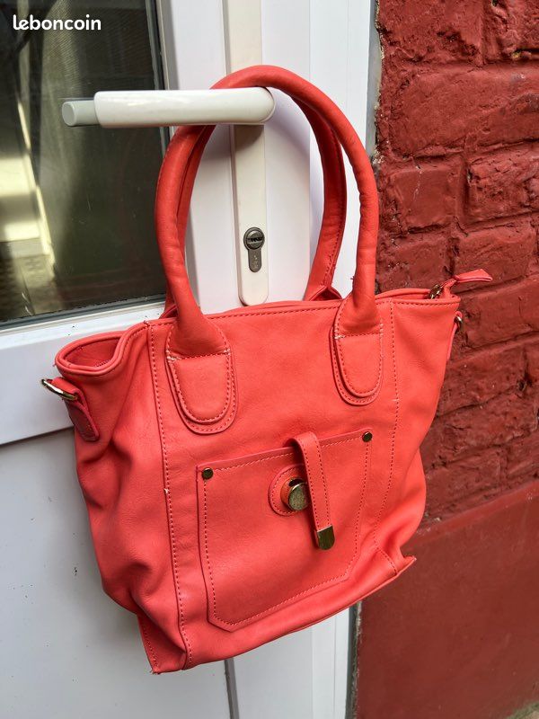 Sac à main femme rose corail - eleganci (image 2)