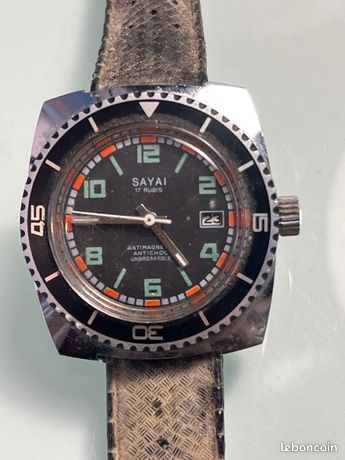 Bracelet De Montre Vintage ZRC En Cuir Façon Crocodile - Largeur 12 Ou 16mm, Occasion, Fabriqué En France