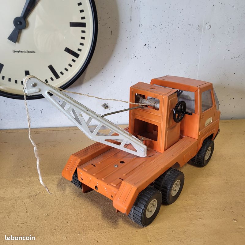 Vintage Jouet Tole 30 cm AD332 RICO SANSON JUNIOR CAMION GRUE