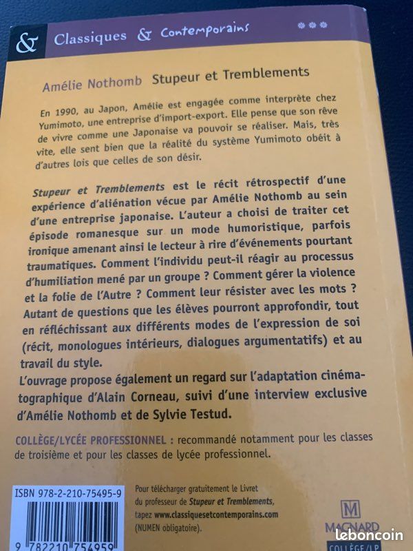 Livre stupeur et tremblements (image 3)