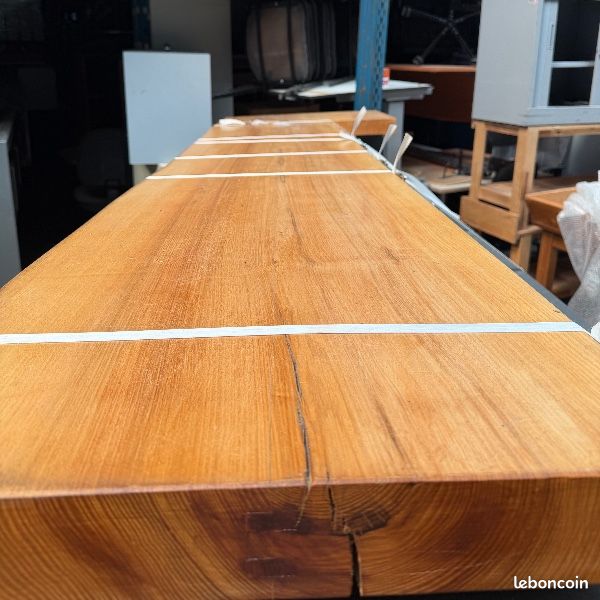 Comptoir accueil/réception, acier et bois massif (2m70) (image 4)