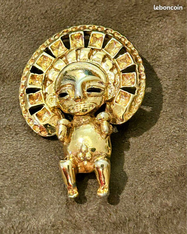 Broche Vintage Fantaisie N255 – Personnage, D’occasion, Sans Marque