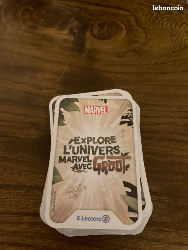 Lot de 59 cartes Marvel Groot Leclerc 2024 Collection