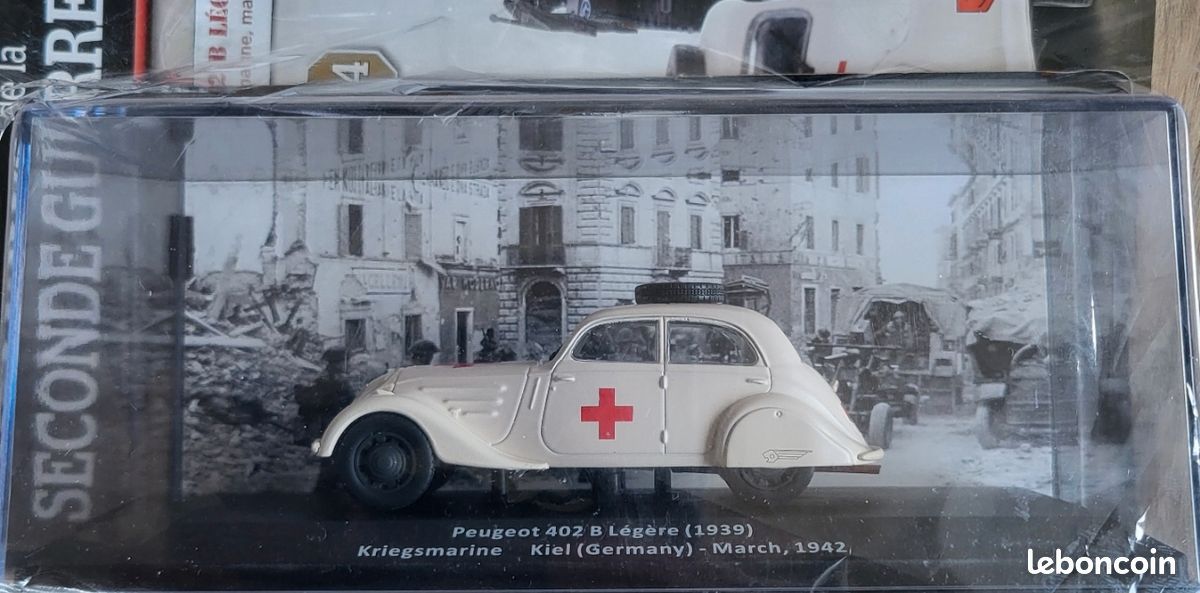 Idem Kit Monté 1/43 – Peugeot 402 B Légère Rouge 1939, Très Bon état, Boîte D'origine