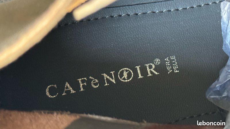 Botte café noir cuir véritable homme T.44 (image 7)