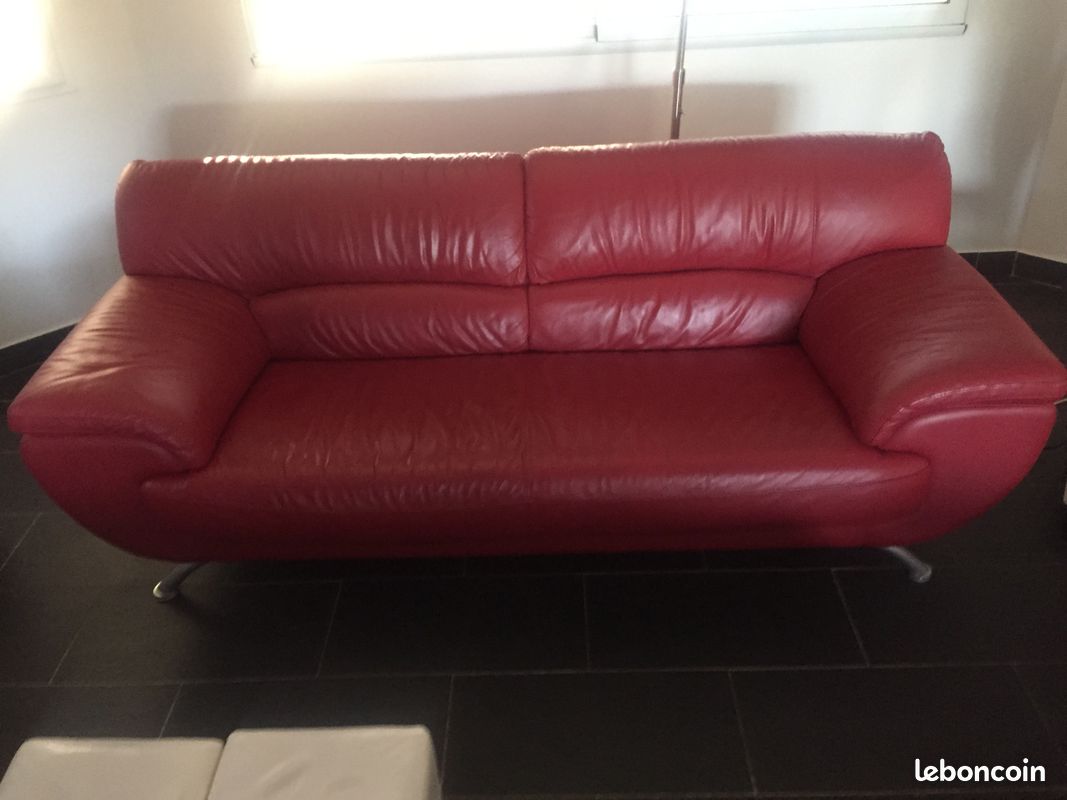 À vendre canapés en cuir (image 1)