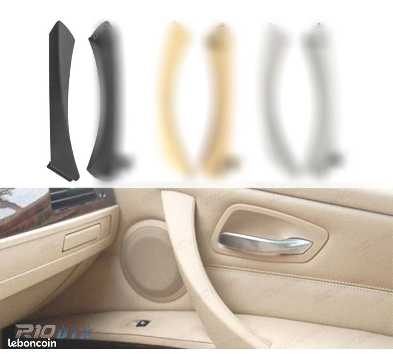 Poignees,Voiture Intérieur Poignée De Porte Pour BMW série 3 E90 E91 316 318 320 325 328 330 I7T8 - Type Black Left - Auto
