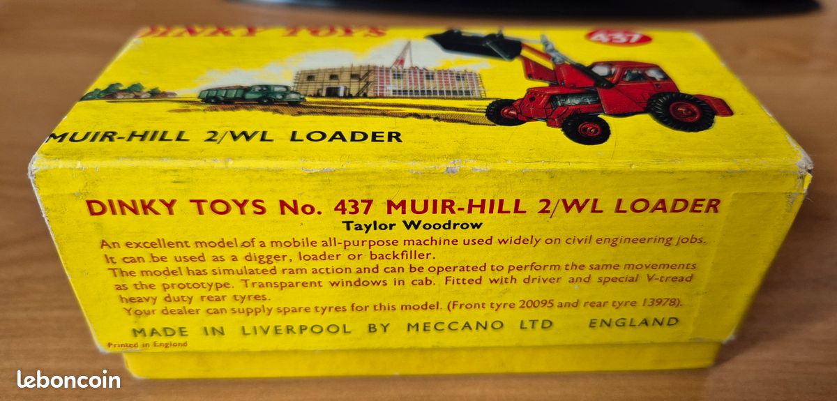 Dinky Toys 437 Muir-Hill 2/WL Loader die cast 1/43 movimento terra