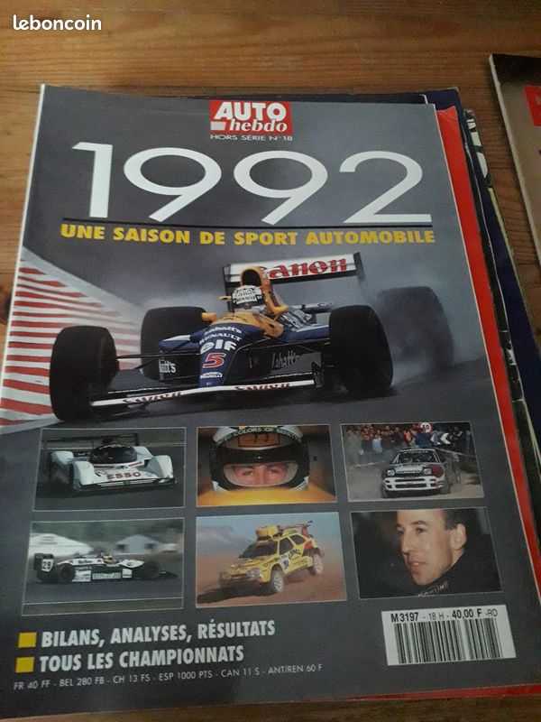 Hors serie auto hebdo saison sport auto 1992 (image 1)