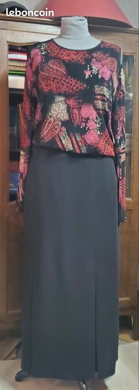 Jupe Noire classe.90cm de longueur (image 1)