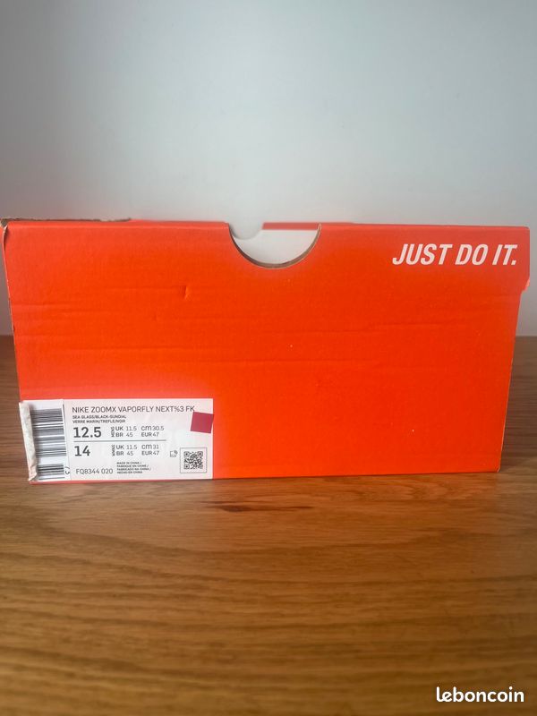 Baskets Running Performance Nike ZoomX Vaporfly Next %3 FK Taille 12.5 47 Neuf (image 9)