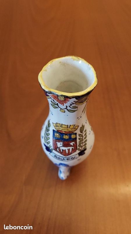 VASE ANCIEN DÉCORS Rouen signé GM pour Géo Martel EUR 10,00 - FR