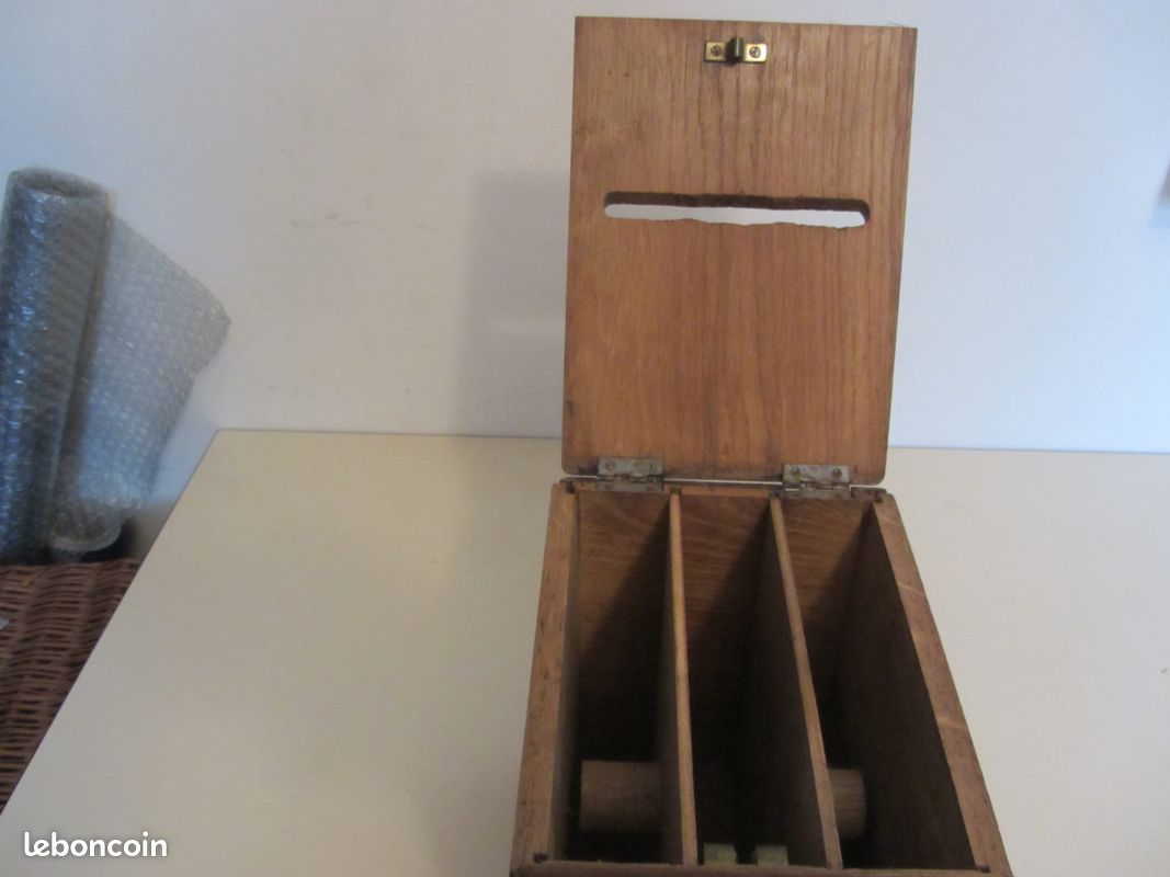 Boite en bois vernis époque seconde guerre mondiale (image 3)