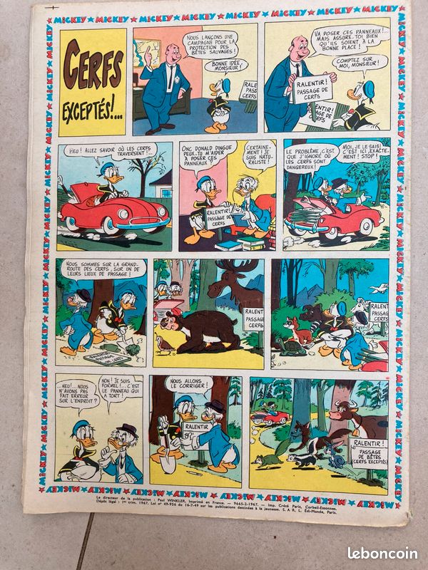 Bandes dessinées anciennes : journal de Mickey Numéros 711, 724, 747, 750, 752, 760, 764, 771, 773, 774 années 1966-1967 (Walt Disney) (image 16)