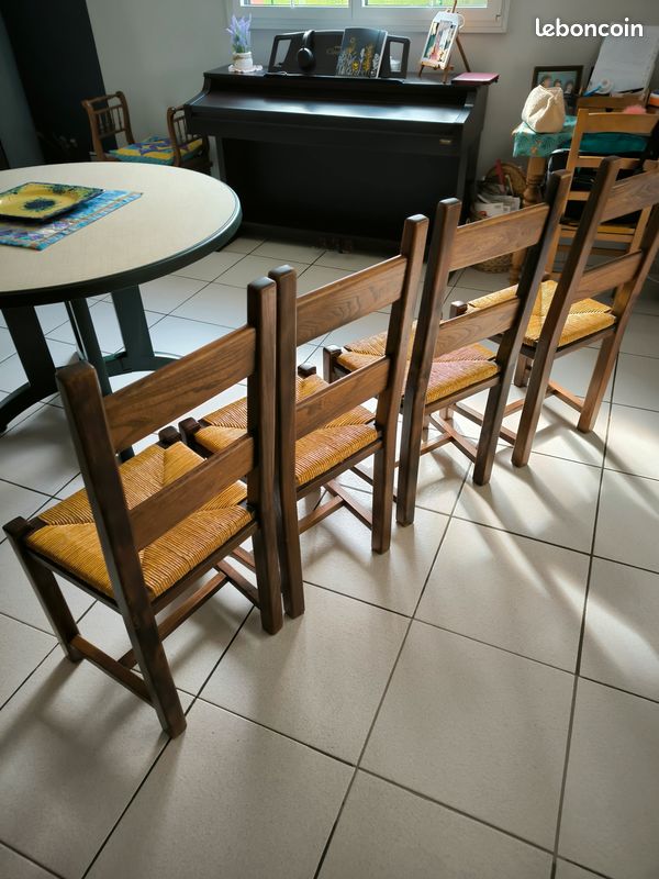 Chaises en orme massif et Living mobilier de france (image 2)