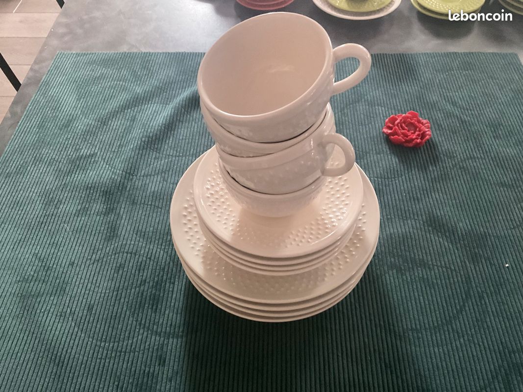 Duo De Tasses à Café Vicenza Geneviève Lethu 1994 – État Neuf