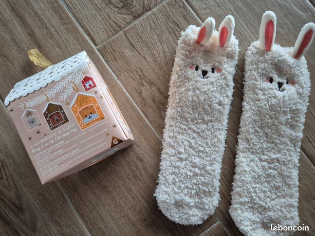 Chaussettes Chaudes De Noël Coupe-vent Avec Impression Mi-longue Pour Femme, Rouge, Taille Unique