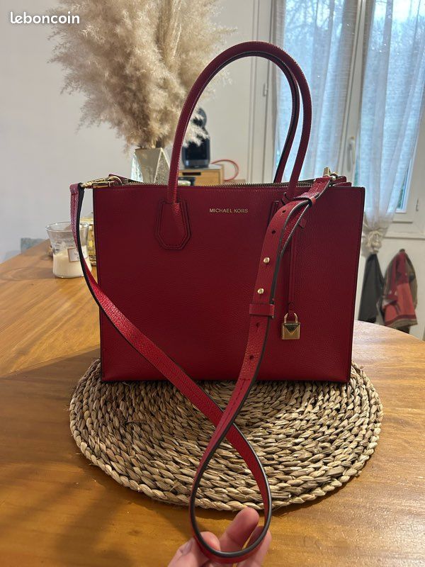 Kors Mercer Sac Michael Kors Rouge Très Petit Sac à Bandoulière