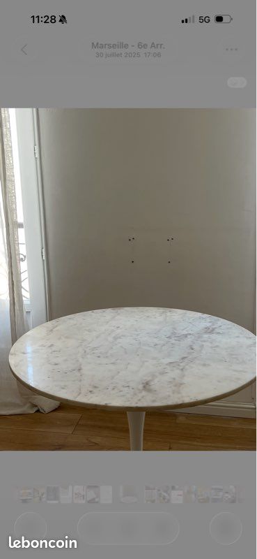 Table Tulipe marbre (image 2)