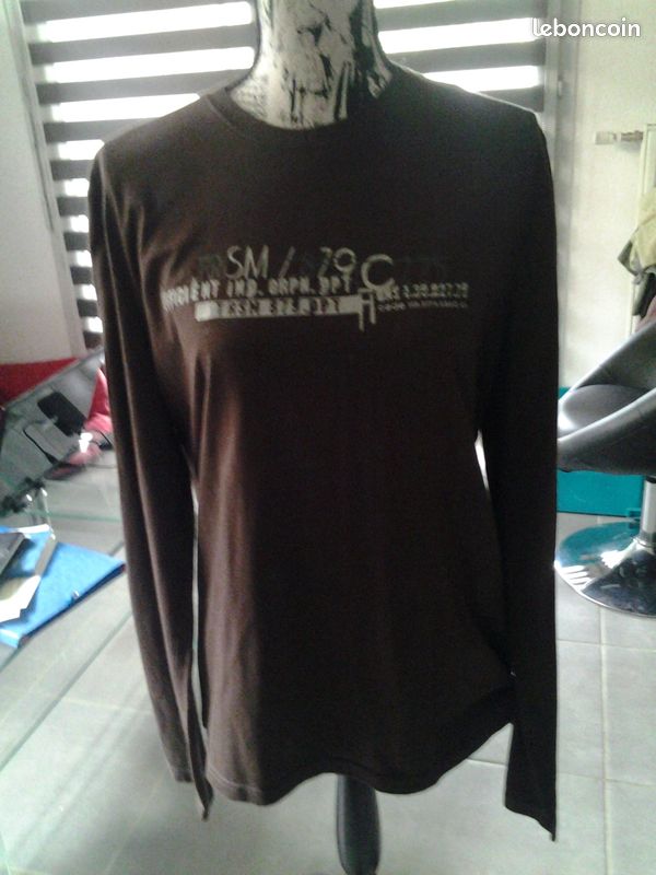 Tee shirt marron manches longues - celio-t.xl (image 1)