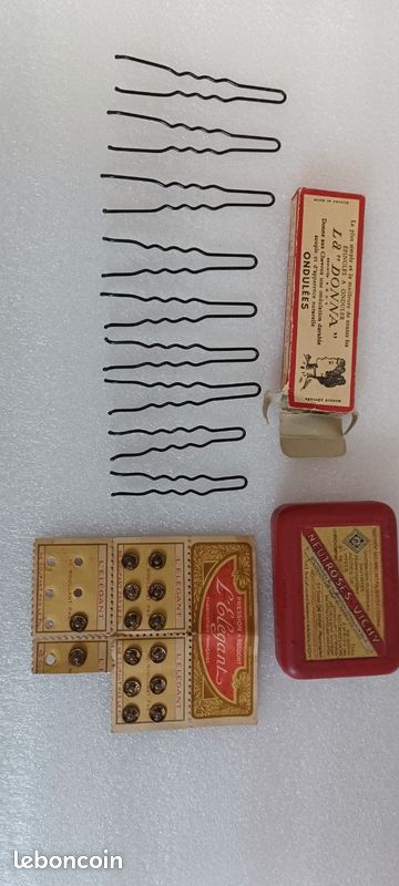 Lot pinces à onduler +pression à ressort+boîte vichy (image 2)