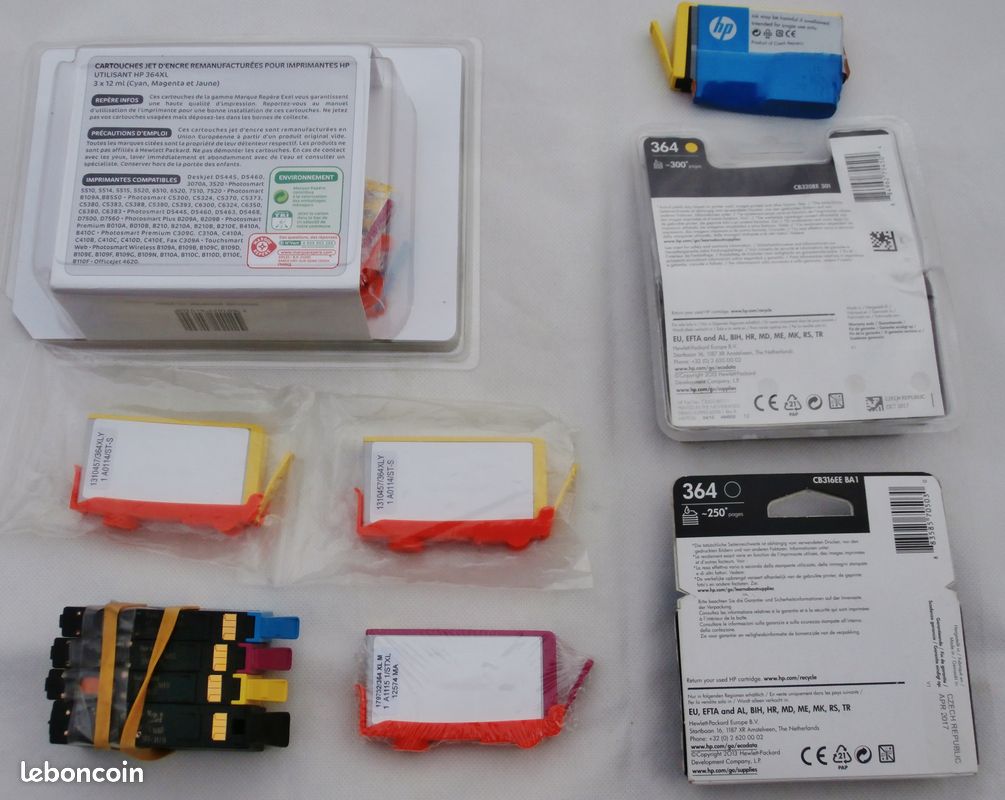 Cartouches Imprimante HP 364 Jaune - Lot De 3 Cartouches Neuves Originales HP