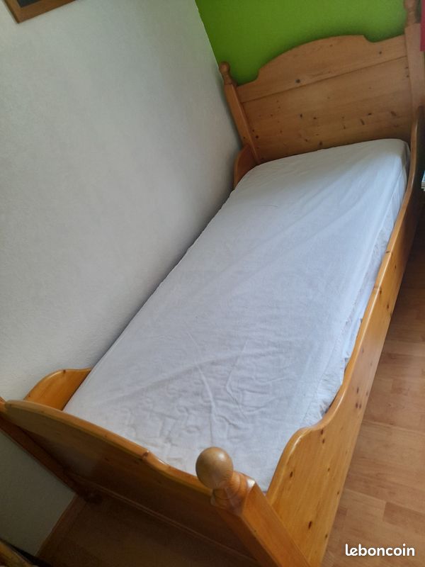 Lit enfant bateau + matelas interior (image 2)