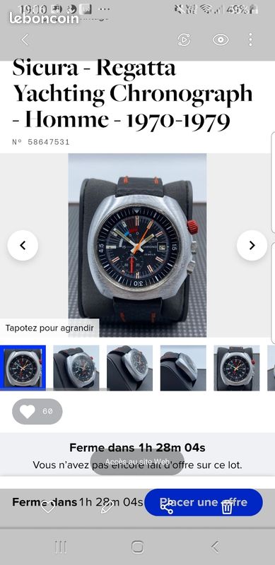 Verre De Montre De Plongée Sicura Apollo – Diamètre 35 Mm – Neuf