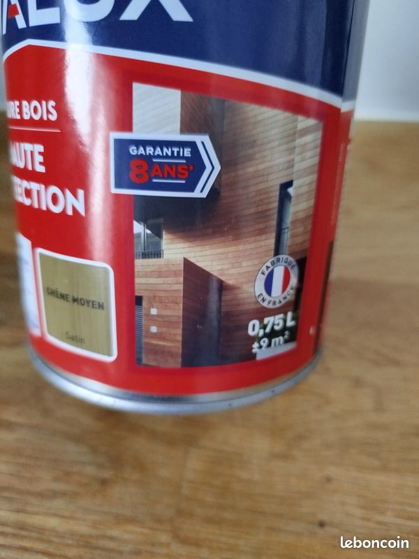 Lasure bois chêne moyen 0,75 L satin EVALUX (image 4)