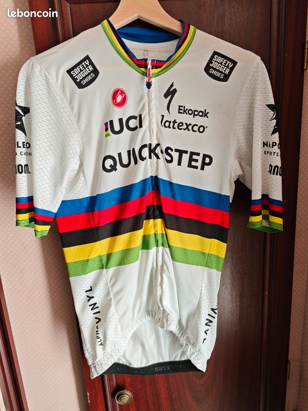 Maillot Cyclisme Vintage Quick Step - Vermarc Time Latexco - Taille L Manches Courtes