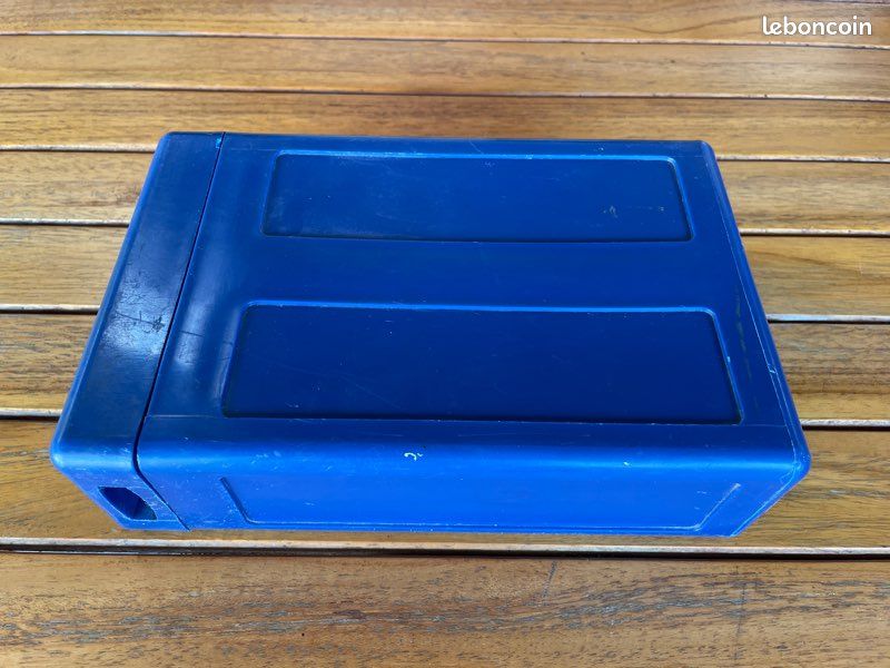 Boîte De Rangement 3 Plateaux Bleue - Taille Jumbo (17" X 8" X 8.75") - Neuf