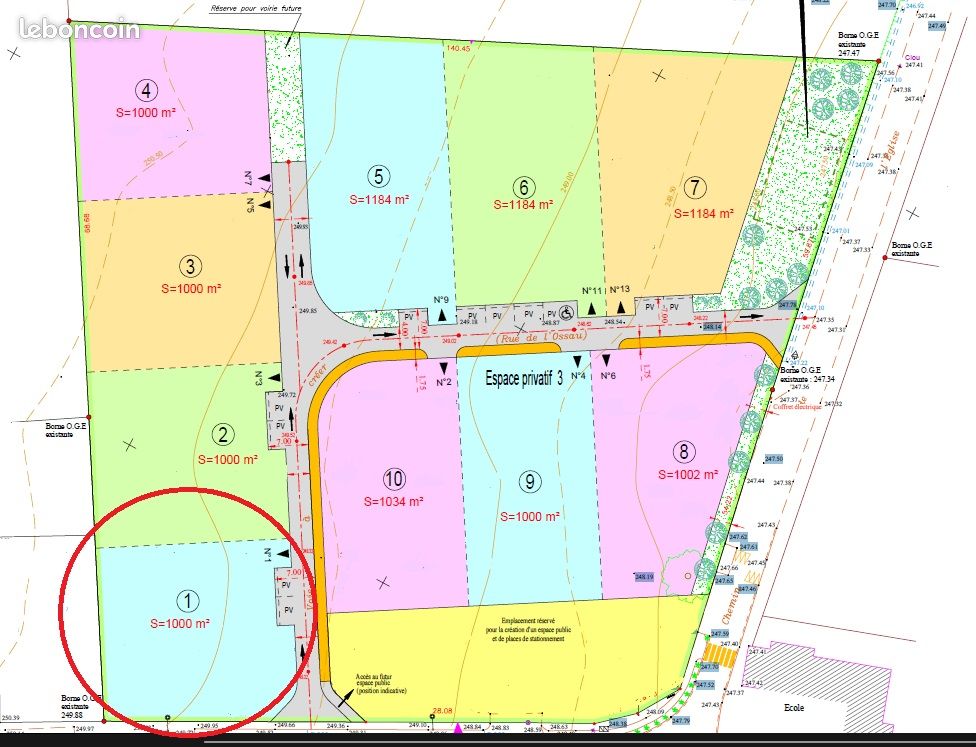 Terrain à vendre 1000 m² · à Lasclaveries · 40 000 €
