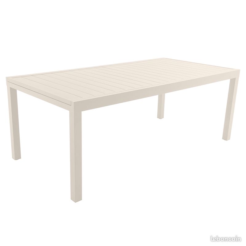 Table de Jardin MALAGA en Aluminium - 2/3M - Coloris Sable (image 1)